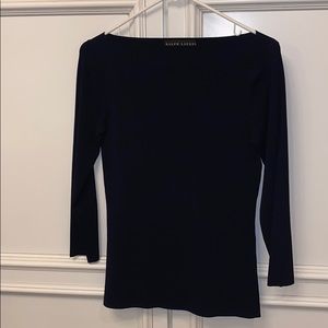 Set of 2 Ralph Lauren Black Label boat neck tops.